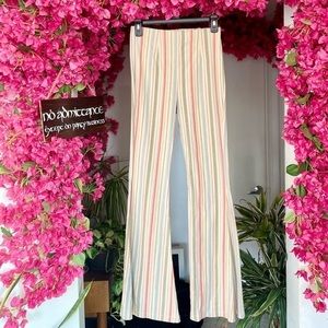 Free People Poppy Pull on Stripe Flare Pants / Size Small
